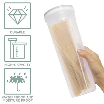 

Standing Spaghetti Noodles Jar Multifunctional Grain Storage Tank Keep Fresh Food Storage Container (Light Blue)