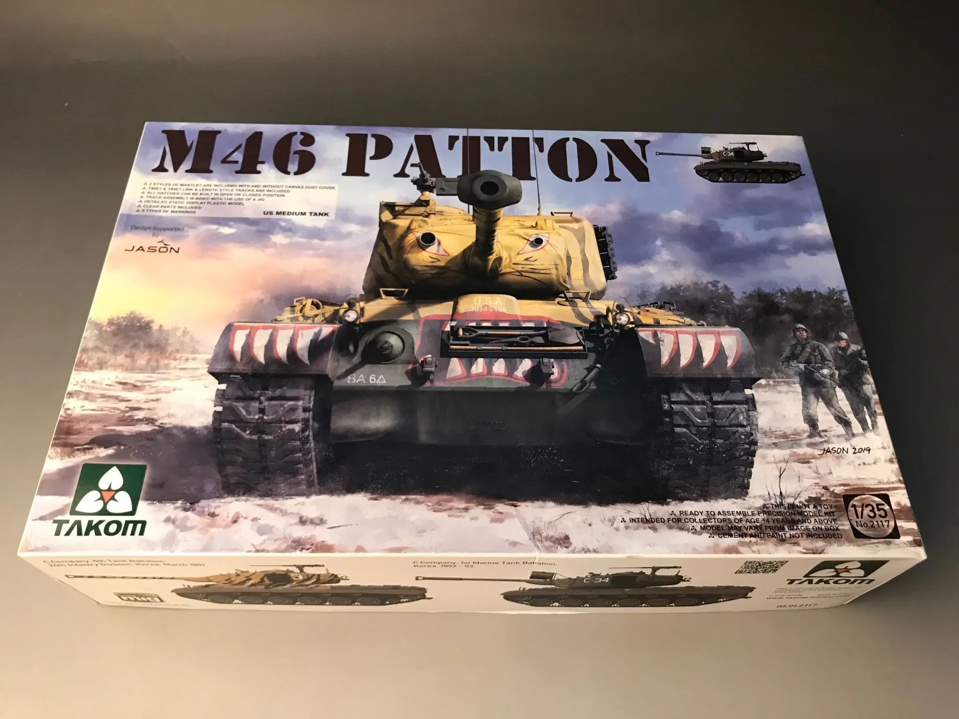 Набор моделей танка среднего размера Takom 1/35 2117 M46 Patton US |