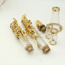 Кларнет музыкальный инструмент акриловый прозрачный корпус посеребренный Bb кларнет