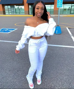 

2020 Autumn Women Solid A line Colorful Skinny Long Sleeve Long Pants Women Casual 2Piece Two Fashion Bodycon Women Set Skinny