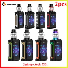 Новейший комплект для электронной сигареты Geekvape Aegis X, 200 Вт, коробка, мод и 5,5 мл, бак с двойным 18650 аккумулятором, водонепроницаемый паровой комплект для электронной сигареты