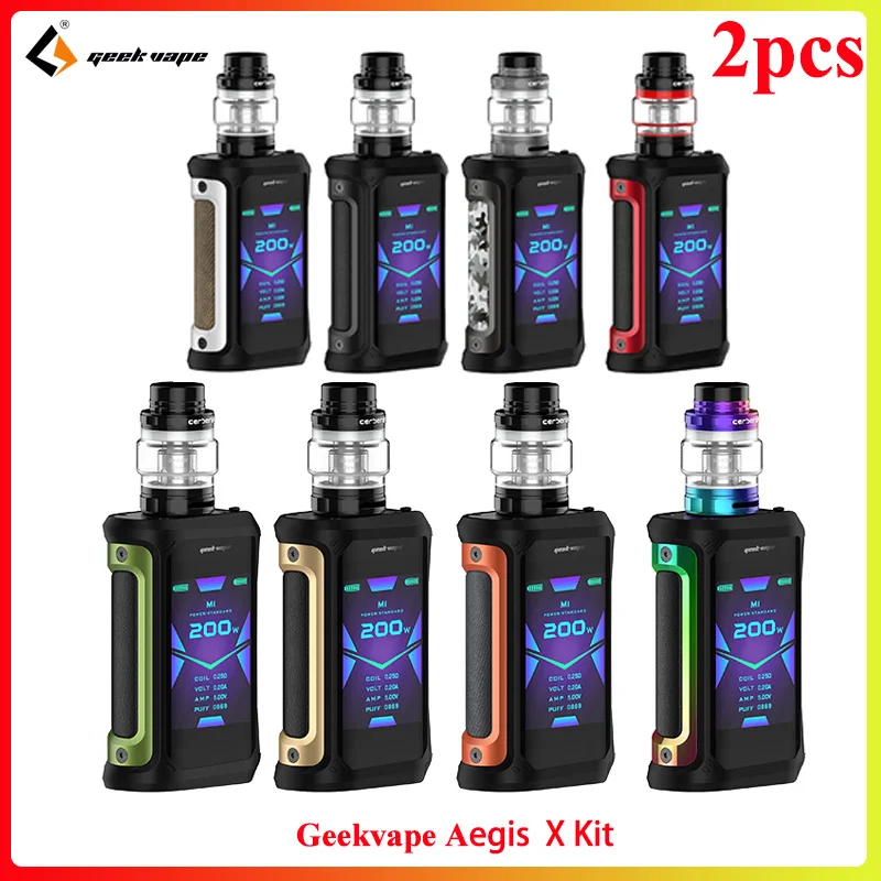 Новейший комплект для электронной сигареты Geekvape Aegis X 200 Вт коробка мод и 5 мл бак с