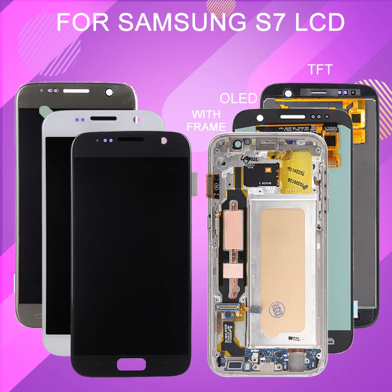 Catteny 6 0 дюймов G930 дисплей для Samsung Galaxy S7 Lcd G930F с сенсорным экраном в сборе
