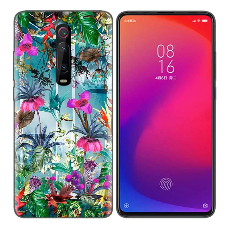 Прозрачный Черный мягкий силиконовый чехол для Xiaomi mi 9T CC9 Red mi 4 4X5 6 6A 7 7A Note Plus K20 Pro F1 Tampa Осенняя яркая масляная painti - Цвет: Прозрачный