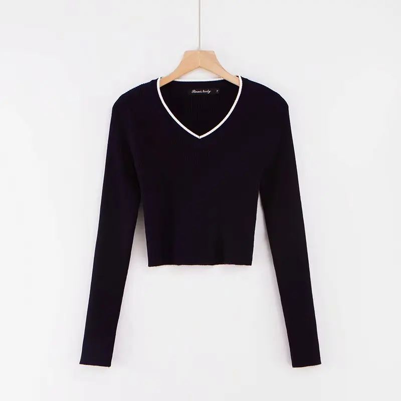 Fall 2019 crop sweater kawaii cute sweaters knitted sweater pink women winter clothes women pullover sweater sexy tops