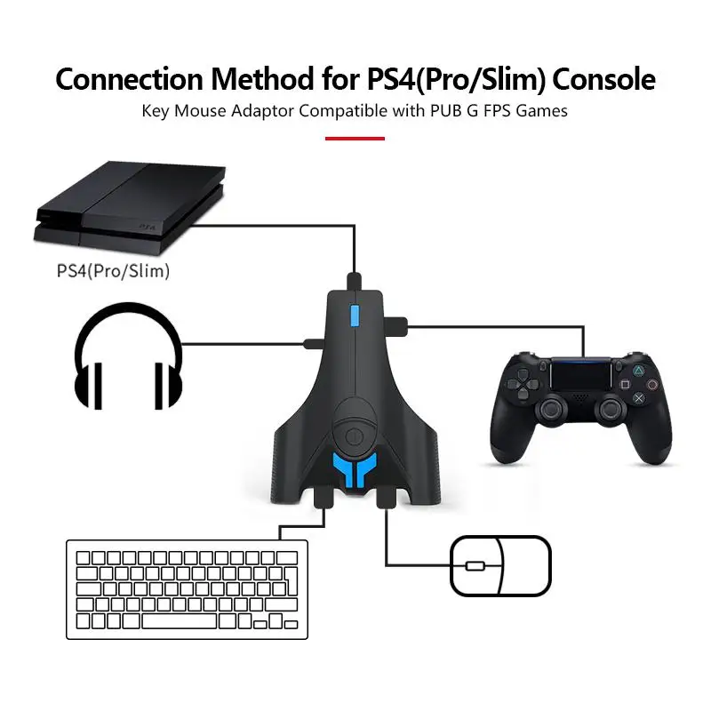 Gaming Keyboard Mouse Converter Adapter For Nintendo Switch PS4 Xbox One PS3 Console with 3 5mm Headphone Jack Game Accessories