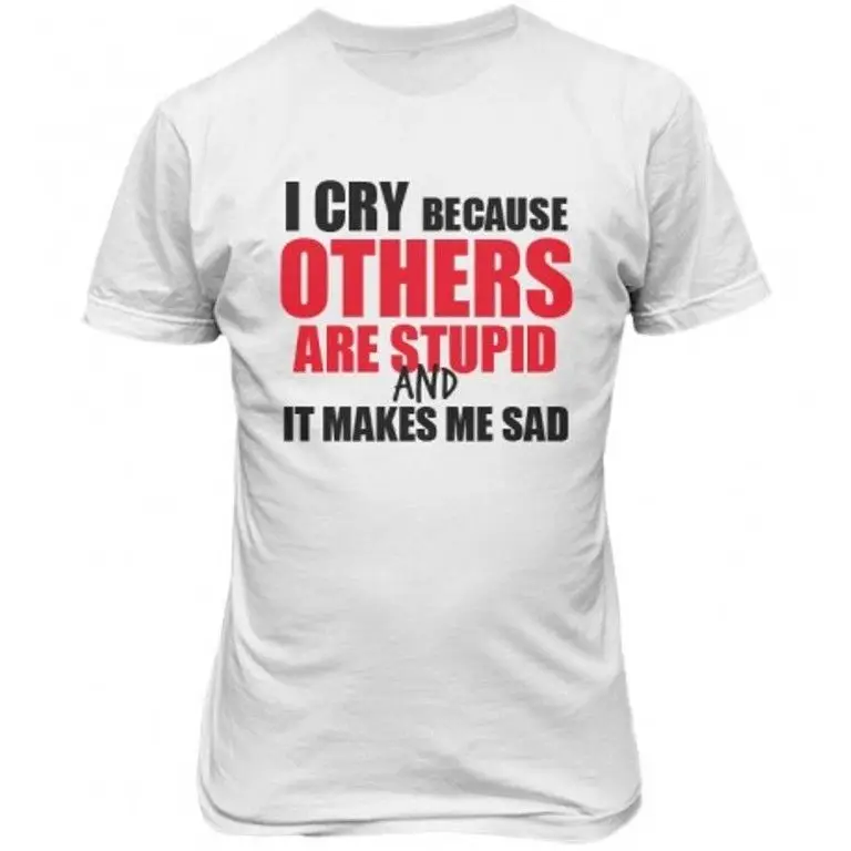 Футболка с принтом летняя стильная MAGLIA футболка maglietta UOMO SHELDON FRASE Piango Gli Altri Sono Stupidi