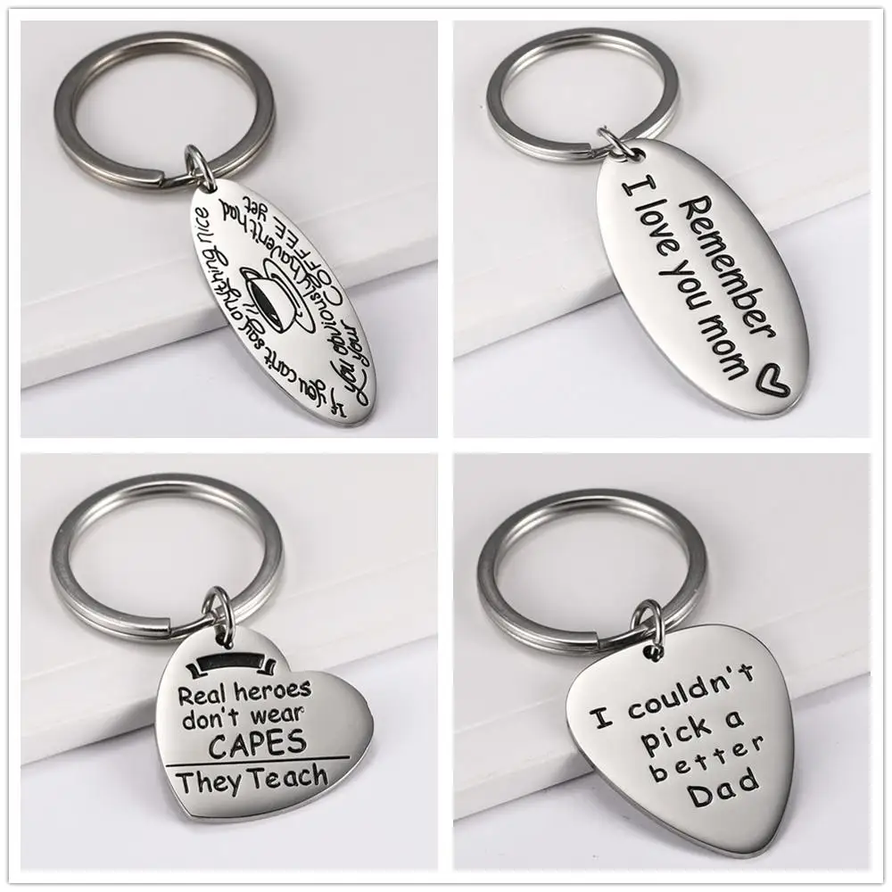 Skyrim Fashion Message Heart Key Chain Finder Stainless Steel Charm Keyring Pendant for to Bag New Year Gift Mom Dad Teacher | Украшения и
