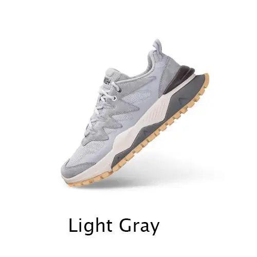Xiaomi/обувь в стиле ретро; трендовые стильные кроссовки для мужчин и женщин; мягкие повседневные кроссовки на платформе; Уличная обувь на высоком каблуке - Цвет: Gray Size41