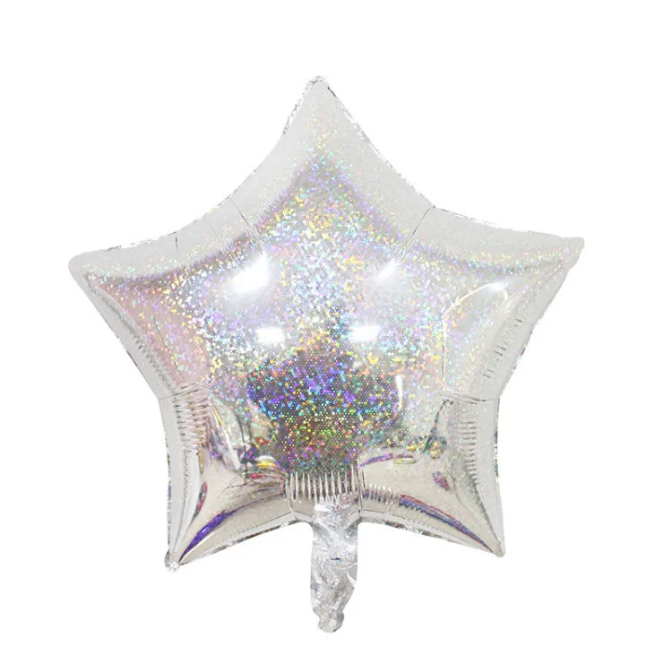 18-дюймовый лазерный пятиконечная звезда воздушный шар Алюминий пленка с рисунком пятиконечной звезды воздушных шаров свадьбные декоративный воздушный шар "пятиконечная звезда" Bal