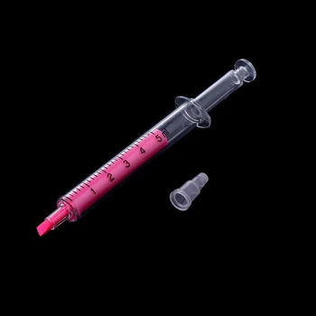 

6pcs Syringe Highlighter Pen Marker Needle Tube Writer Pens Stationery Novelty