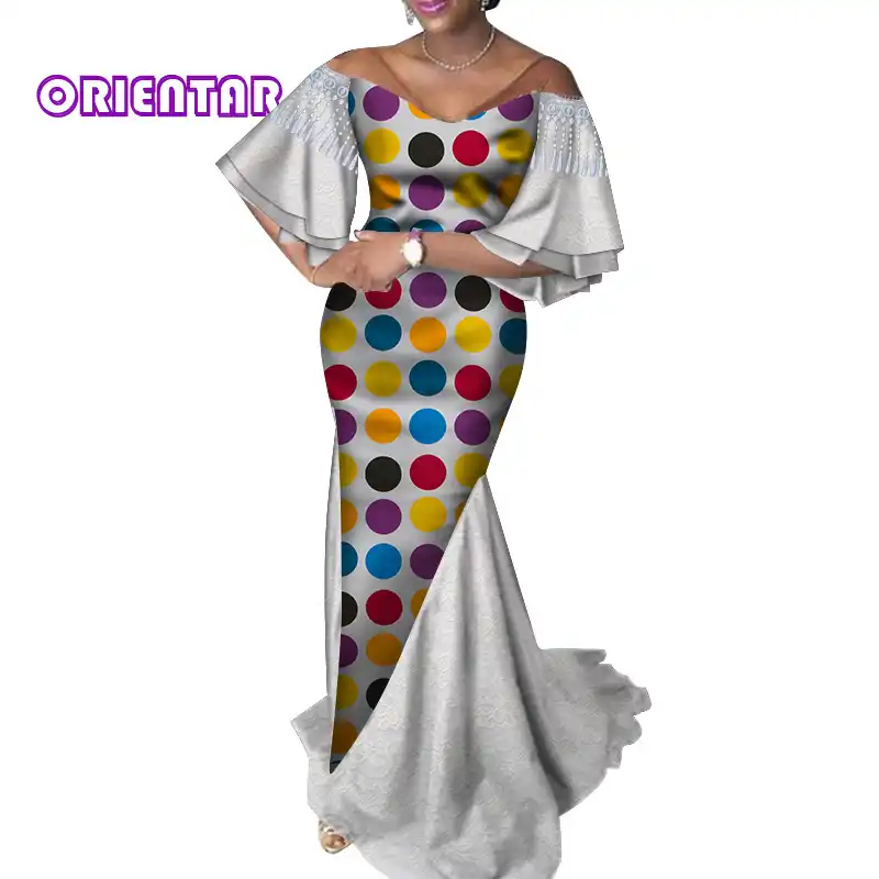 african print white dresses