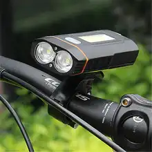 XANES DL04 1000LM Dual T6 Bike Headlight Rechargeable COB Front Light Phone Charging Powered Bank Car Lamp Lantern LED Torch