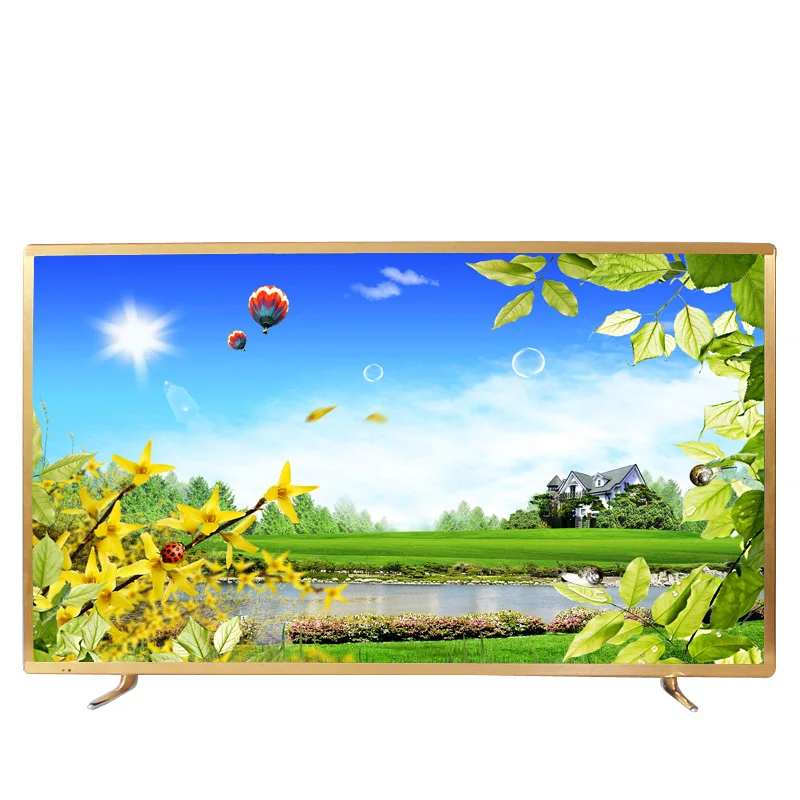 Gold Color Frame 43 50 55 60 Inch Tv Android Smart Wifi Led Lcd 4k Television Tv