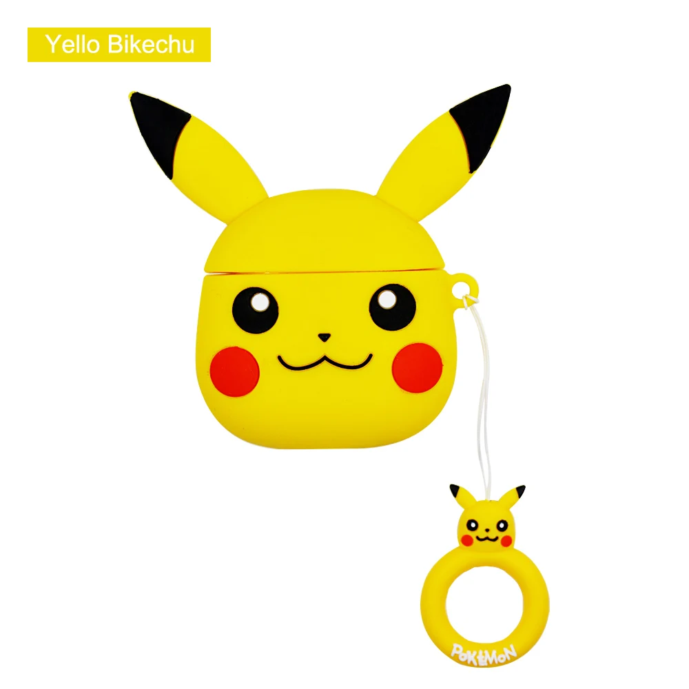 Yello Bikechu Силиконовый защитный чехол CHIPAL Air pods для AirPods с милым 3D мультяшным Микки Минни для Apple airpod 2 Наушники - Цвет: Yello Bikechu
