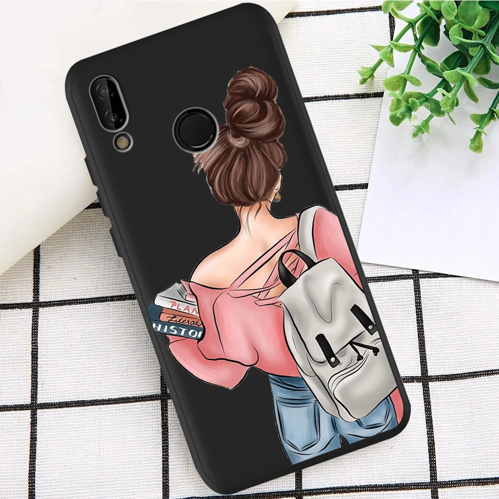 Для девушек, для женщин, модный Рождественский костюм для huawei P8 P10 P20 P30 Коврики 10 20 Honor 8 8X 9X 8C 9 V20 30 10 Lite Plus Pro чехол etui