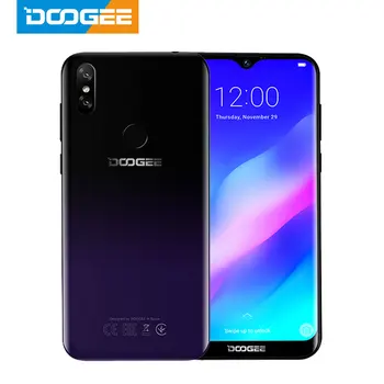 Перейти на Алиэкспресс и купить Телефон DOOGEE Y8 Plus, MTK6761, 3 ГБ ОЗУ 32 ГБ ПЗУ, 4000 мАч, Android 9.0, FDD LTE, 6,21-дюймовый Waterdrop экран 19:9, две SIM-карты, камера 13 Мп