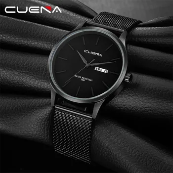 

Leather Band watch Quartz Business Wristwatch Men Fashion Military Stainless Women Steel Analog Date Sport Quartz Wrist Watch