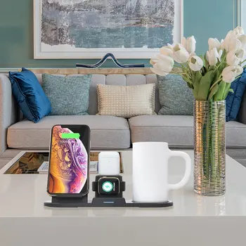 

Multifunction Qi Wireless Charger with Intelligent Thermostat Cup for Airpods iPhones Watch KQS8