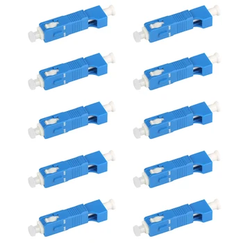 

10Pcs SC Male to LC Female Fiber Optic Adapter SC-LC Hybrid Optical Adaptor