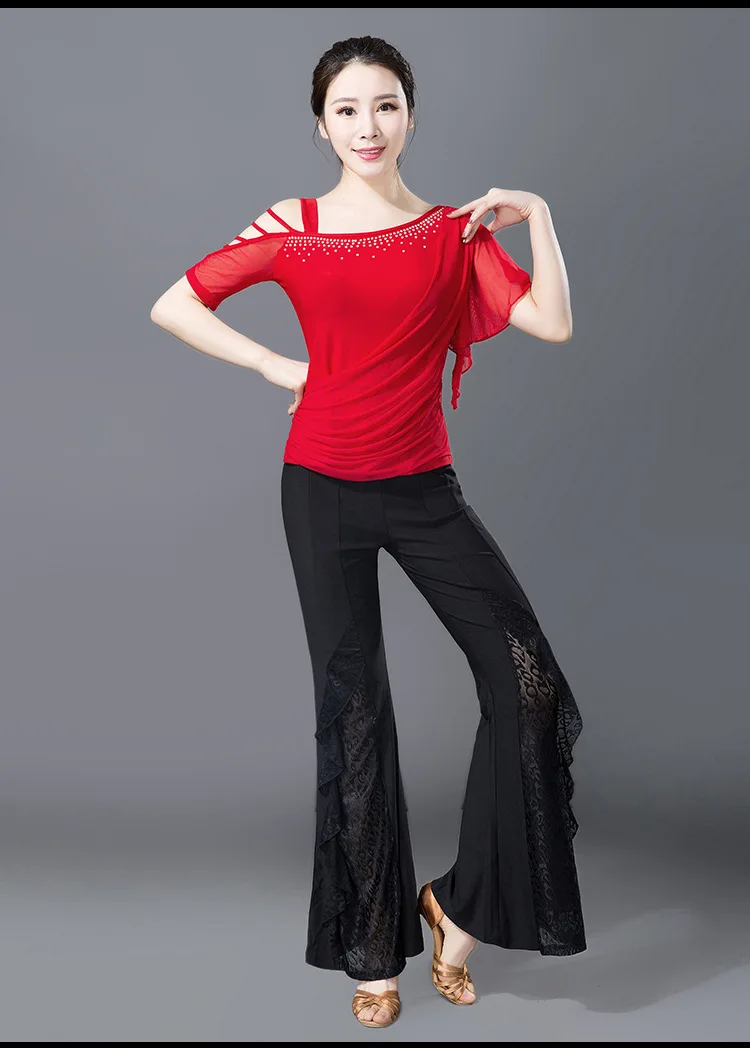 Dance Zhao Hot Selling Spring And Summer New Style Women's Latin National Standard Modern Dance Slim Fit Sheath Practice Pe