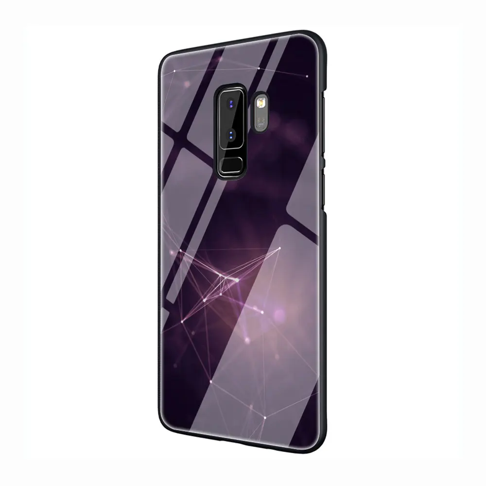G7 Удивительные обои закаленное Стекло TPU черный чехол для Galaxy S7 Edge S8 S9 плюс S10 Note 8, 9, 10, A10 20 30 40 50 60 70 - Цвет: G7