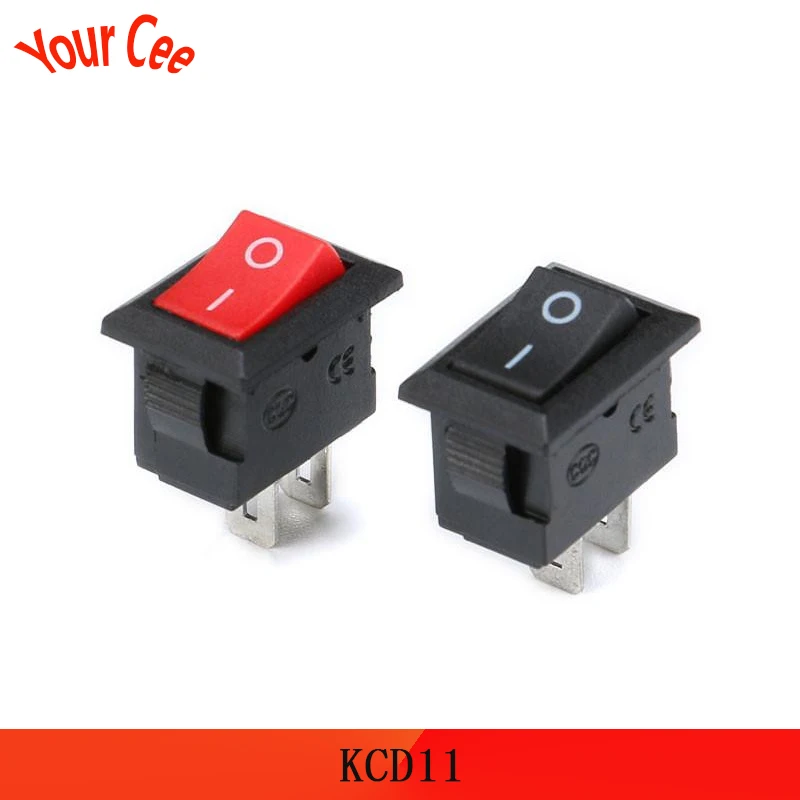5 шт. кнопочный переключатель 10 мм x 15 SPST 2pin 3pin 3A/6A 125V/250V KCD11 защелкивающийся