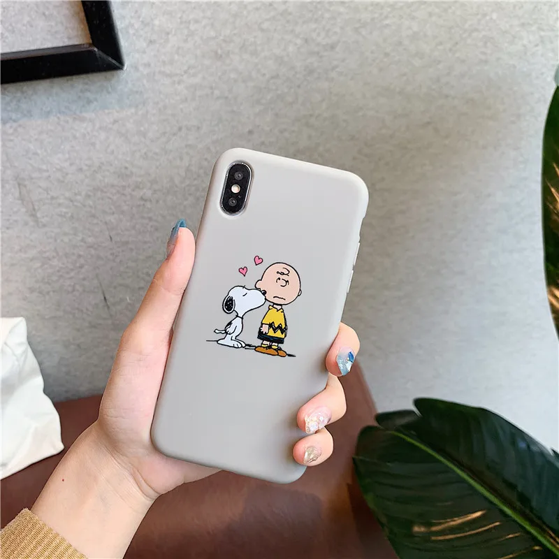 Чехол для iphone Xs MAX XR X 6 6s 7 8 plus с милым щенком из мягкого ТПУ