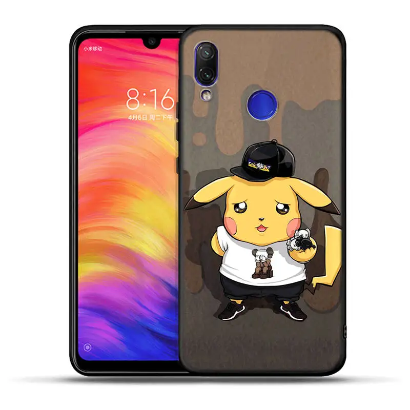 Kawaii Pika силиконовый мягкий чехол для Redmi Note 7 7A 6 Pro 6A 5A Prime 4X5 Plus черный чехол для Xiaomi A1 A2 Lite 6X PocoPhone F1 - Цвет: H1379