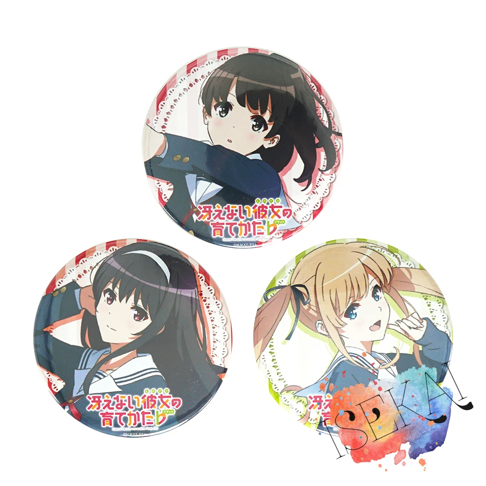 Saekano: как поделиться скучной девушкой значок аниме Katou Megumi Kasumigaoka Utaha Eriri