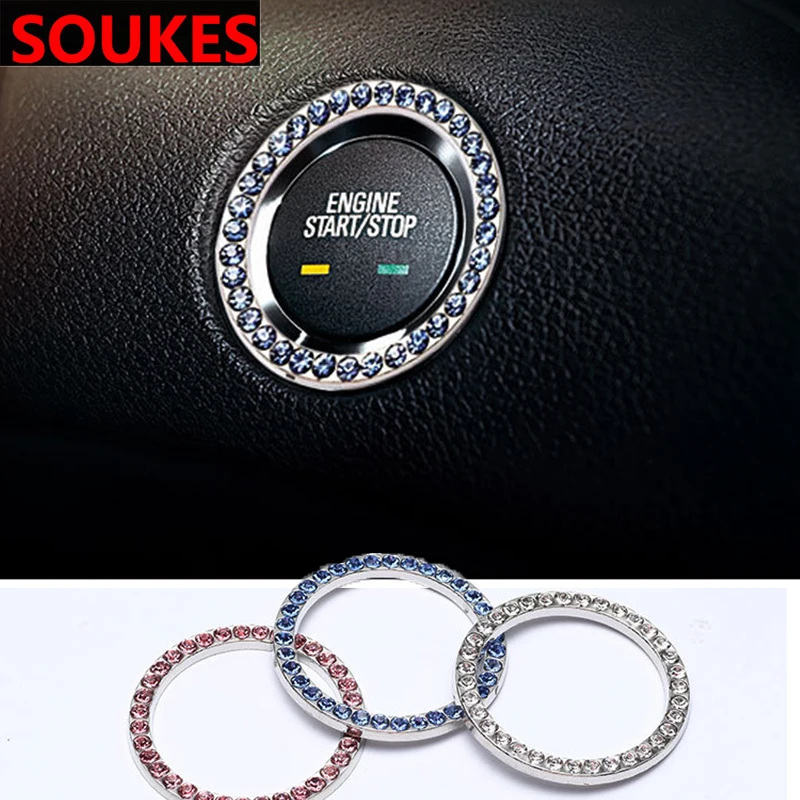 

Car Styling Start Button Key Ring Diamond Ring Decorative Sticker Cover For BMW E46 E39 E90 E60 E36 F30 F10 E34 X5 E53 E30 F20 E92 E87 M3 M4 M5 X3 X6