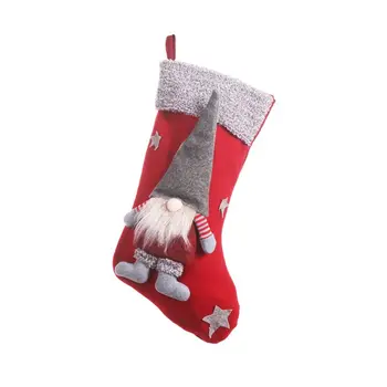

Christmas Stockings Sock Xmas Candy Gift Bag Swedish Gnome Santa Hanging Pendant Ornament Home Decor 67JB