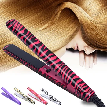 

100-240V Pro Hair Straightening Irons Hairs Flat Iron Curling With EU Plug Adapter Straightener Salon Styling Tools