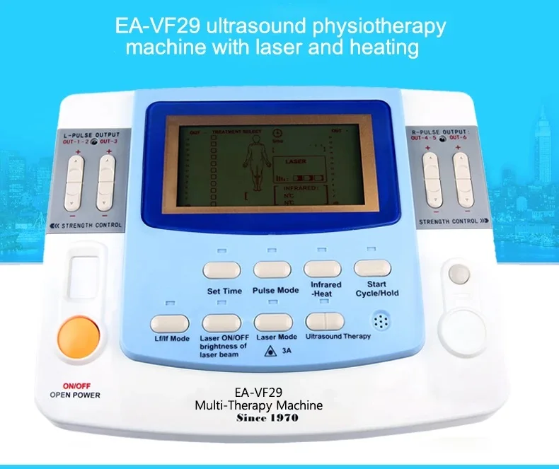 Ультразвуковая терапия Профессиональный массажер лазерная головка медицинские физиотерапевтические аппараты EA-VF29