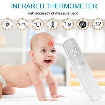 

Baby Digital Forehead and Ear Thermometer Infrared Handheld Forehead Thermometer Fever detection Thermometer Household Precision