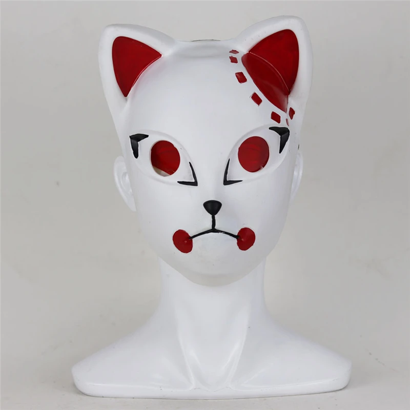 Маска для косплея «Demon Slayer Kimetsu No Yaiba Fox Mask Kamado Tanjirou», реквизит из латекса, Рождественский костюм, детская маска на половину лица