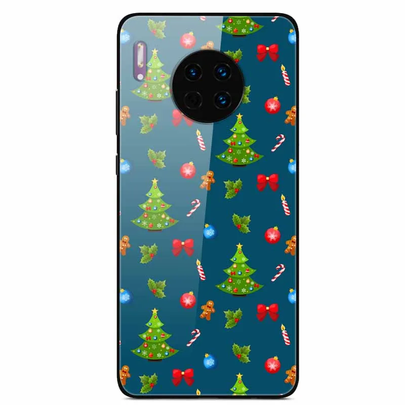 Рождественский чехол для huawei mate 30 Pro Чехол из закаленного стекла жесткий чехол для телефона для huawei mate 20 Lite чехол mate 10 Чехлы mate 30 5G