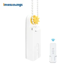 

Intellithings RF Roller Shade Driver with Bean Cord Chain Roller Blinds Broadlink Built-in Battery Remote Control