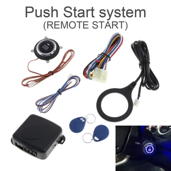 

Black Universal Durable 12V Auto RFID ABS Car Alarm System and Warded lock Anti-theft Push Start System Suitable for Cars