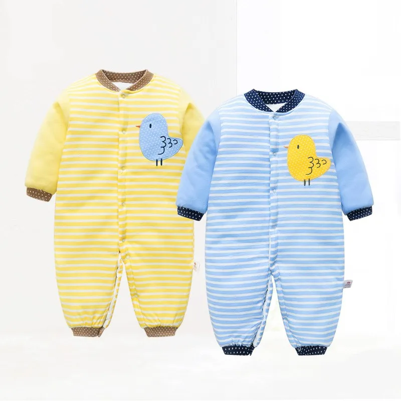 

2019 Baby Jumpsuit Down Cotton Jacket Winter Thickened Go Out Take Newborn Baby Clothes Male And Female Baby Climbing Clothes