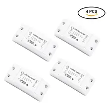 Best Price 1/4Pcs DIY Wi-Fi Smart Light Switch Universal Breaker Timer Ewelink APP Wireless Remote Control Works With Alexa Google Home