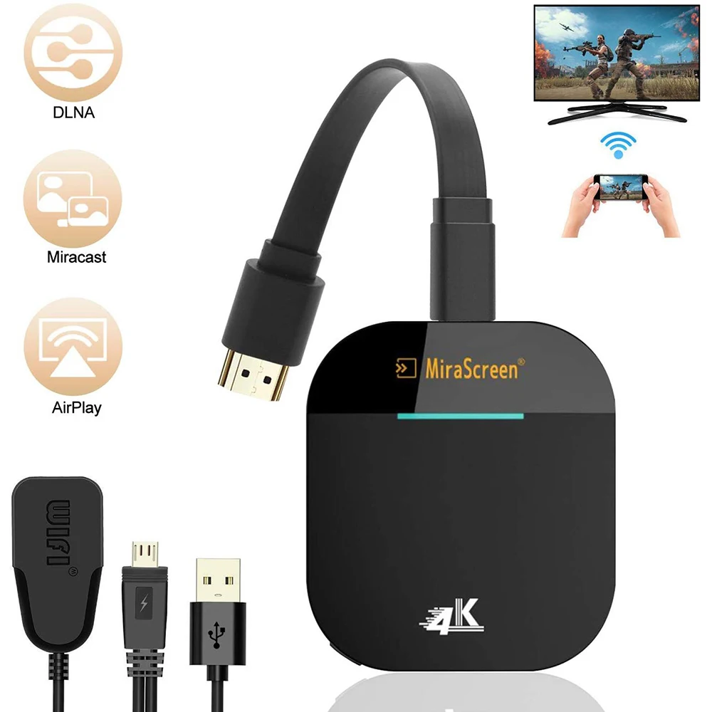 MiraScreen Wi Fi 2 4G 5G палкой зеркало для мини ПК Android Iphone Apple TV оригинальный HDMI адаптер