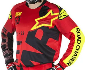 Звезда горный велосипед с длинным рукавом Велоспорт Джерси DH MX MTB гоночная одежда зимняя одежда для внедорожного мотокросса горные майки - Цвет: jersey with fleece 7