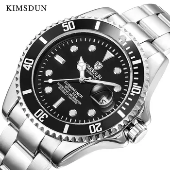 

Watches Men Fashion Watch Top Luxury Brand Quartz Watch KIMSDUN Man Stainless Steel Strip Mens Watches Auto Date Male Clock Gift