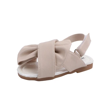 

CNFSNJ new Summer girls Sandals Closed Toe Children Shoes Casual priceses Sneakers Kids Anti-Slip bow tie Shoes 21-30
