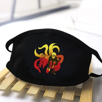 

Naruto Print Unisex Dustproof Masks Hot Sell Male/Women fashion Polyester Mask High Quality Washable Reusable Mask Mouth Muffle