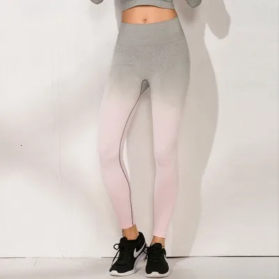 Light Gray Yoga Pant Эластичные штаны для йоги, пуш-ап, высокая талия, спортивные Леггинсы для йоги, бесшовные, для женщин, для фитнеса, спорта, облегающие беговые штаны, тренировочная спортивная одежда - Цвет: Light Gray Yoga Pant