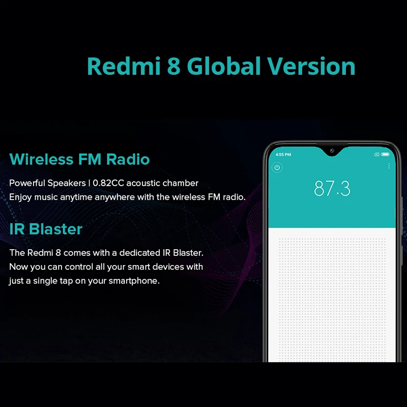 Смартфон Xiaomi Redmi 8 с глобальной версией, 3 ГБ, 32 ГБ, Восьмиядерный процессор Snapdragon 439, 5000 мАч, 6,22 дюйма, 12 Мп+ 2 МП, 18 Вт, быстрая зарядка, мобильный телефон