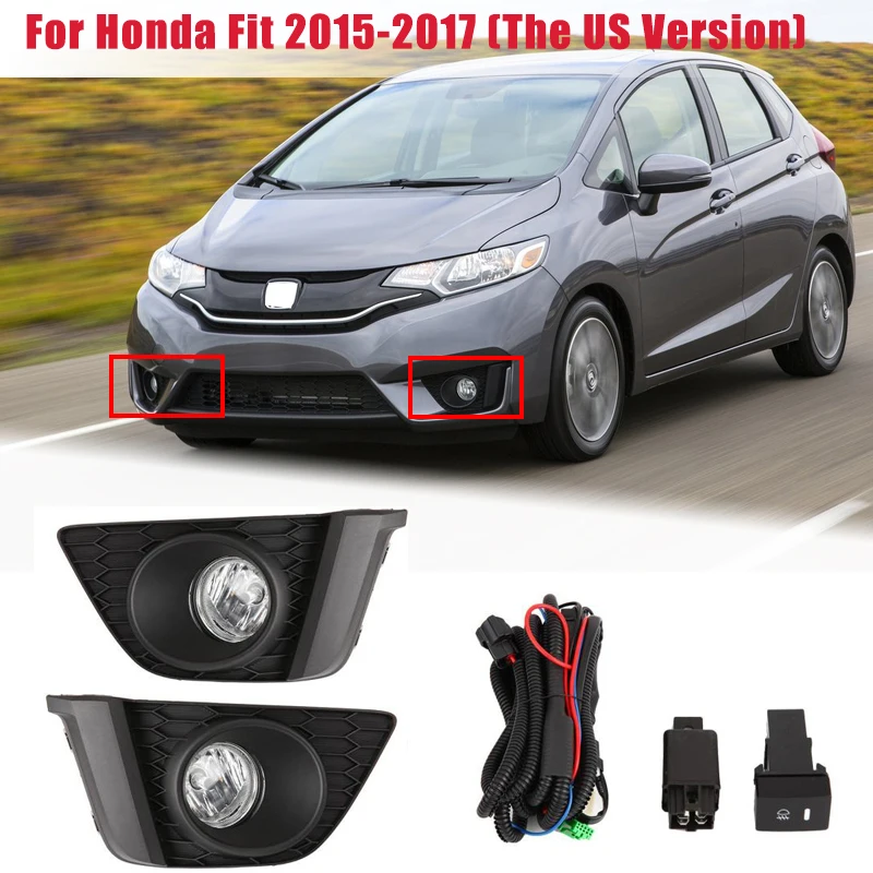 Автомобильная противотуманная фара для Honda Fit 2015-2017 (версия США) передний бампер