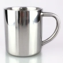 Серебряный кемпинг открытый нержавеющая сталь чашка карабин С Двойными Стенками Кружка 230 мл распродажа